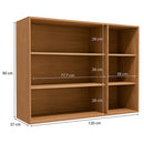 Armário Aéreo 3 Portas com Vidro 120cm MDP Maxxi Kappesberg