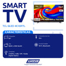 Smart TV TCL QLED 65" 4K Wi-Fi Google TV Comando de Voz 65P7L