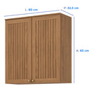 Armário Aéreo 80cm 2 Portas MDP MDF Requinte Henn