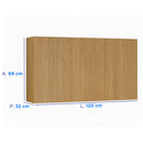 Armário Aéreo 3 Portas 120 cm MDF MDP Dakota Valdemóveis