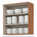 Armário Aéreo 80cm 2 Portas MDP MDF Requinte Henn