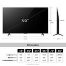 Smart TV TCL QLED 65" 4K Wi-Fi Google TV Comando de Voz 65P7L