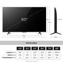 Smart TV TCL QLED 50” 4K Wi-Fi Google TV Comando de Voz 50P7L
