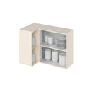 Armário Aéreo de Canto 1 Porta com Nichos em MDF Connect Henn